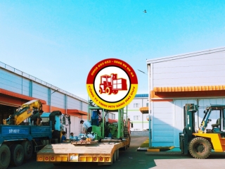 Nâng cẩu lắp ráp máy tại công ty PYUNGIL VINA (2023 )