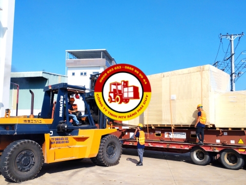 Quy trình nâng hạ ,đưa máy móc vào vị trí