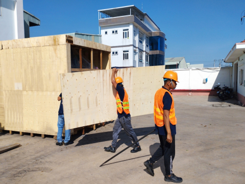 Quy trình nâng hạ ,đưa máy móc vào vị trí