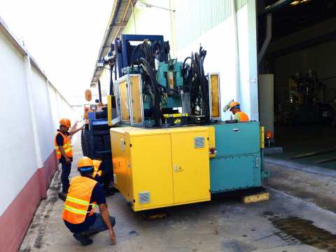 Quy trình nâng hạ ,đưa máy móc vào vị trí